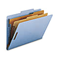 Nature Saver 2-Divider Classification Folders, Legal Size, Blue, Box Of 10