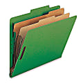 Nature Saver 2-Divider Classification Folders, Legal Size, Green, Box Of 10
