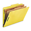 Nature Saver 2-Divider Classification Folders, Legal Size, Yellow, Box Of 10