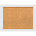 Amanti Art Cork Bulletin Board, 32" x 24", Natural, Blanco White Wood Frame 1 thumbnail image