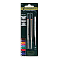 Monteverde® Ballpoint Refills For Montblanc Ballpoint Pens, Medium Point, 0.7 mm, Red Ink, Pack Of 2