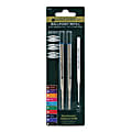 Monteverde® Ballpoint Refills For Montblanc Ballpoint Pens, Medium Point, 0.7 mm, Turquoise Ink, Pack Of 2
