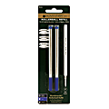 Monteverde® Rollerball Refills For Montblanc® Rollerball Pens, Fine Point, 0.5 mm, Blue/Black, Pack Of 2 Refills