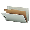 Nature Saver Standard Divider Classification Folders, Legal Size, 1 Divider, 100% Recycled, Gray/Green, Box Of 10