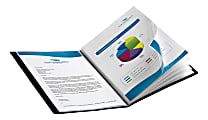 Office Depot® Brand Poly Bound Presentation Book, 12 Pockets, Black