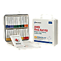 First Aid Only 50-Person First Aid Kit, 10"H x 10"W x 3"D, White