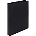 Samsill® Earth's Choice Label Holder 3-Ring Binder, 1" D-Rings, Black 1 thumbnail image