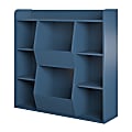 Ameriwood Home Nathan Kids 41”H 8-Cube Large Toy Storage Bookcase, Navy