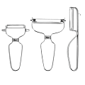 Oster Baldwyn 3-Piece Stainless Steel Lightweight Peeler Set, Silver 1 thumbnail image