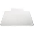 Deflecto Vinyl Chair Mat With Lip For Medium Pile Carpet, 36” x 48”, Clear