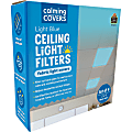 Teacher Created Resources Calming Covers Ceiling Light Filters, 2' x 4', Light Blue, Set Of 4 1 thumbnail image