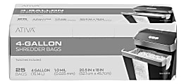 Ativa™ 1-mil Shredder Bags, 4 Gallons, Clear, Box Of 25 Bags 1 thumbnail image