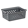 Iris® Plastic Storage Basket, Small, 10-1/4”H x 12-7/16”W x 14-13/16”D, Gray 1 thumbnail image