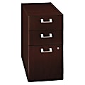 Bush Business Furniture Quantum 19-1/9"D Vertical 3-Drawer Pedestal Cabinet, Harvest Cherry, Premium Installation