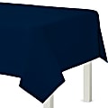 Amscan Flannel-Backed Vinyl Table Covers, 54” x 108”, Navy Blue, Pack Of 2 Covers 1 thumbnail image