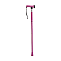HealthSmart® Colorful Adjustable Gel-Handle Aluminum Folding Walking Cane, 37", Pink