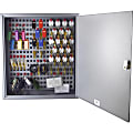 Steelmaster Flex Key Cabinet - 11" x 3.8" x 14.5" - Hinged Door(s) - Sturdy, Durable, Scratch Resistant, Chip Resistant, Key Lock - Gray - Plastic, Steel - Recycled - Assembly Required