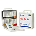 First Aid Only 50-Person 24-Unit Plastic First Aid Kit, 9-7/16"H x 9-7/16"W x 3"D, Kit Of 130 Pieces 1 thumbnail image