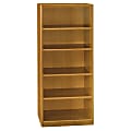 BBF Quantum 5-Shelf Bookcase, 67"H x 29 1/4"W x 14 5/8"D, Modern Cherry, Premium Installation Service