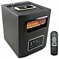 Lifesmart 4-Wrapped Element Infrared Space Heater with USB Charging Ports - Infrared/Quartz - Electric - Electric - 750 W to 1500 W - Timer - 1500 W - 15 A - Remote Control - Indoor - Freestanding - Black