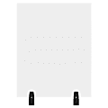 LUX DIVWT Reclaim Acrylic Clamp-On Sneeze Guard Cubicle Wall Extender, 24" x 30", Clear 1 thumbnail image