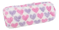 Office Depot® Brand Furry Pencil Pouch, 3-1/2" x 9", Pink/Purple Hearts, Total Quantity 1 1 thumbnail image