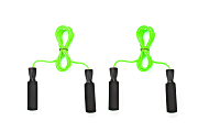 Mind Reader Adjustable Skipping Jump Ropes, 9', Green, Pack Of 2 Jump Ropes 1 thumbnail image