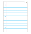 TREND Notebook Paper Wipe-Off® Chart, 17" x 22", Pack Of 6