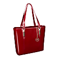 McKleinUSA® M Series SAVARNA Leather Shoulder Tote, 14 1/2"H x 5"W x 13"D, Red 1 thumbnail image