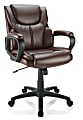 Realspace® Mayhart Vinyl Mid-Back Office Chair, Brown/Black, BIFMA Compliant