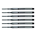 Monteverde® Ballpoint Refills For Sheaffer Ballpoint Pens, Medium Point, 0.7 mm, Black, Pack Of 6 Refills