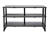 SANUS Foundations Euro EFAV40 A/V Equipment Stand - 125 lb Load Capacity - 3 x Shelf(ves) - 22.9" Height x 40.5" Width x 20.5" Depth - Steel, Wood - Black