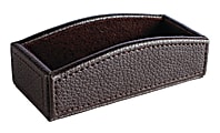 Realspace™ Executive Leatherette Business Card Holder, 1 1/2"H x 4 1/4"W x 2"D, Brown