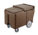 Cambro SlidingLid Ice Caddy, Rear 10" Easy Wheels, 175-Lb Capacity, Dark Brown 1 thumbnail image