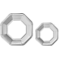 Amscan Octagonal Premium Plates, Silver, 20 Plates Per Pack, Case Of 2 Packs 1 thumbnail image