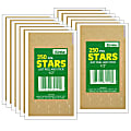 Eureka Presto-Stick Foil Star Stickers, 1/2", Gold, 250 Stickers Per Pack, Set Of 12 Packs