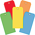 Partners Brand Shipping Tags, 100% Recycled, 4 3/4" x 2 3/8", Assorted Colors, Case Of 1,000
