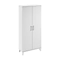 Bush Furniture Somerset Tall Storage Cabinet With Doors And Shelves, White, Standard Delivery
