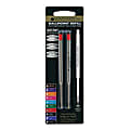 Monteverde® Ballpoint Refills For Waterman Ballpoint Pens, Medium Point, 0.7 mm, Red, Pack Of 2 Refills