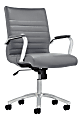 Realspace® Modern Comfort Winsley Bonded Leather Mid-Back Manager Chair, Gray/Chrome, BIFMA Compliant