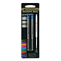 Monteverde® Ballpoint Refills For Waterman Ballpoint Pens, Medium Point, 0.7 mm, Turquoise, Pack Of 2 Refills