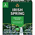 Irish Spring Deodorant Bar Soap with Flaxseed Oil - Original Clean Scent - 3.75 oz - 3 Pack - 18/Carton - 114177CT 1 thumbnail image