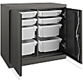 HON Flagship Modular Storage Cabinet - 30" x 18" x 28" - Material: Metal - Finish: Gray