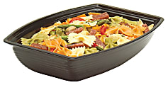 Cambro Camwear Rectangular Ribbed Bowls, 5 Qt, Black, Pack Of 4 Bowls