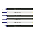 Monteverde® Rollerball Refills For Waterman Rollerball Pens, Fine Point, 0.5 mm, Blue, Pack Of 6 Refills