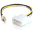 C2G 6in 3-pin Fan to 4-pin Power Adapter Cable - 6"