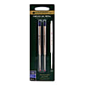 Monteverde® Capless Gel Refills For Waterman Ballpoint Pens, Fine Point, 0.5 mm, Blue/Black, Pack Of 2 Refills
