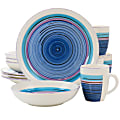 Gibson Home Richvale 12-Piece Dinnerware Set, Blue 1 thumbnail image