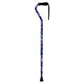 DMI® Designer Adjustable Offset-Handle Aluminum Cane, 30" - 39", Purple Flower 1 thumbnail image