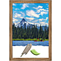 Amanti Art Owl Brown Wood Picture Frame, 28" x 40", Matted For 24" x 36"